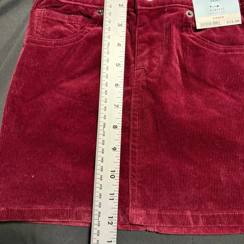 Cat & Jack Girls 6 6X Burgundy Corduroy Skirt Stretch NWT School Fall